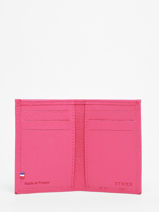 Leather Cardholder Madras Etrier Pink madras EMAD013-vue-porte