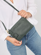 Shoulder Bag Tradition Leather Etrier Green tradition EHER14-vue-porte
