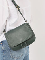 Crossbody Bag Tradition Leather Etrier Green tradition EHER23-vue-porte