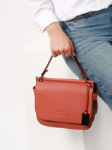 Top Handle Ecuyer Leather Etrier Orange ecuyer EECU01-vue-porte