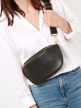 Medium Leather Fulgurant Belt Bag Etrier Black fulgurant EFUL022M-vue-porte