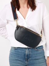 Medium Leather Fulgurant Belt Bag Etrier Blue fulgurant EFUL022M-vue-porte
