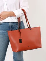 Sac Port paule Blazer Cuir Etrier Orange blazer EBLA013M-vue-porte