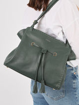 Shoulder Bag Tradition Leather Etrier Green tradition EHER027M-vue-porte