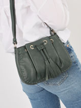 Sac Bandoulire Tradition Cuir Etrier Vert tradition EHER021S-vue-porte
