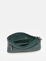 Coin Purse Leather Etrier Green paris EPAR612-vue-porte