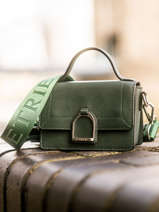 Sac Bandoulire Altesse Cuir Etrier Vert altesse EALT048X