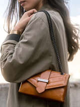 Cross Body Tas Jana Amour Leder Etrier Bruin jana amour EJAM002R