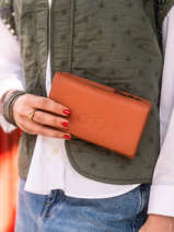 Purse Leather Etrier Orange ecuyer EECU95