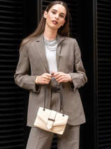 Schoudertas Rafale Leder Etrier Beige rafale ERAF002R