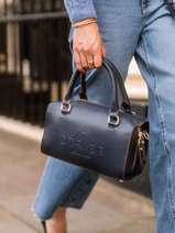 Handbag Fulgurant Leather Etrier Blue fulgurant EFUL036S