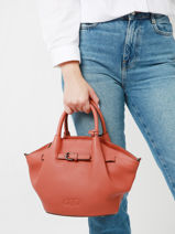 Leather Ecuyer Satchel Etrier Orange ecuyer EECU5B-vue-porte