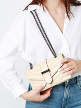 Schoudertas Rafale Leder Etrier Beige rafale ERAF002R-vue-porte
