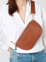 Medium Leather Fulgurant Belt Bag Etrier Brown fulgurant EFUL022M-vue-porte