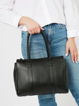 Schoudertas Balade Leder Etrier Zwart balade EBAL044M-vue-porte