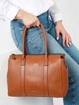 Sac Port paule Balade Cuir Etrier Marron balade EBAL044M-vue-porte