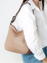 Small Leather Balade Shoulder Bag Etrier Brown balade EBAL17-vue-porte