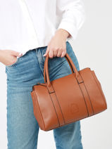 Satchel Balade Leather Etrier Brown balade EBAL044S-vue-porte