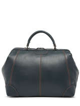 Leather Foulonn Doctor Bag Etrier Blue foulonne EFOU816M