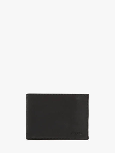 Leather Wallet Oil Etrier Black oil EOIL438
