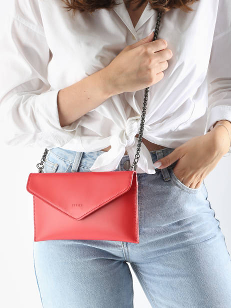 Medium Leather Paddock Clutch Bag Etrier Red paddock TLOS1670 other view 1