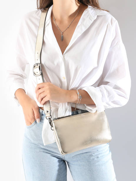 Cross Body Tas Emeraude Leder Etrier Goud emeraude EEME0142 ander zicht 1