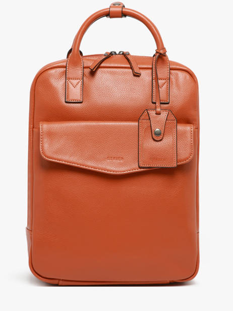 Business Rugzak Flandres 1 Compartiment Leder Etrier Oranje flandres EFLA8271