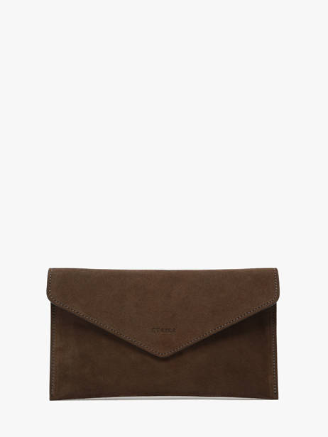 Medium Leather Paddock Clutch Bag Etrier Brown paddock TLOS1670