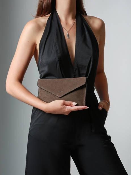 Medium Leather Paddock Clutch Bag Etrier Brown paddock TLOS1670 other view 2