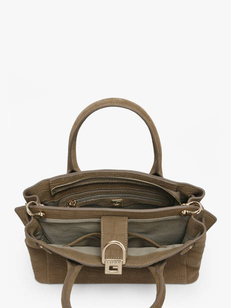 Sac Porté Main S Equestre Croco Cuir Etrier Marron equestre croco EEQC142S vue secondaire 3