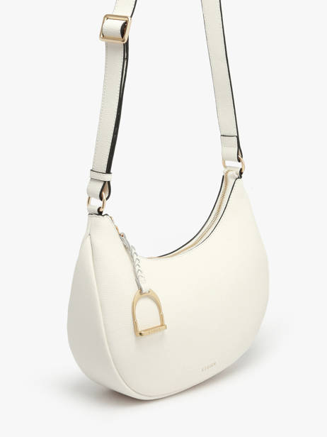 Sac Bandoulière Torsade Cuir Etrier Blanc torsade ETOS167M vue secondaire 2