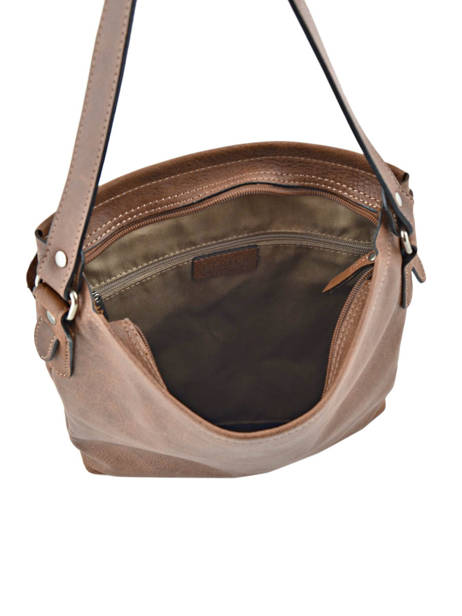 Sac Bandoulière Etrier Marron spider S83812 vue secondaire 4