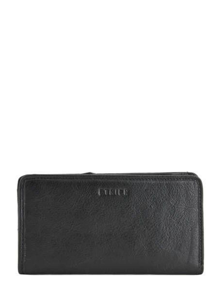 Wallet Leather Etrier Black galop EGAL906