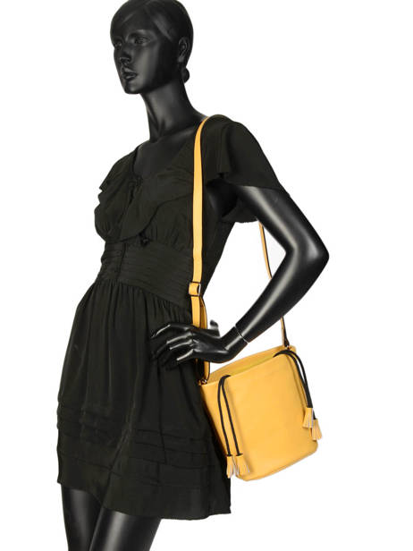 Bucket Bag Cabriole Leather Etrier Yellow cabriole ECABR04 other view 2