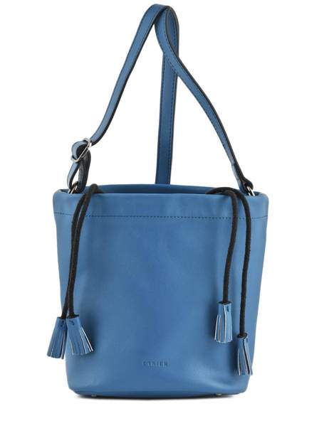 Bucket Bag Cabriole Leather Etrier Blue cabriole ECABR04