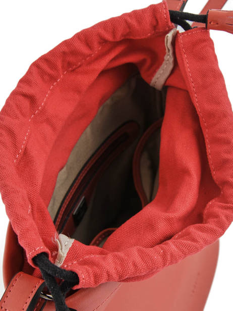 Bucket Bag Cabriole Leather Etrier Red cabriole ECABR04 other view 5