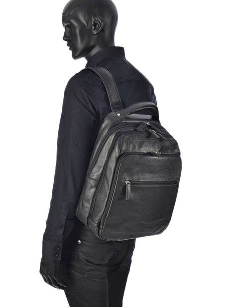 Backpack 2 Compartments + 15'' Pc Etrier Black flandres EFLA07 other view 1
