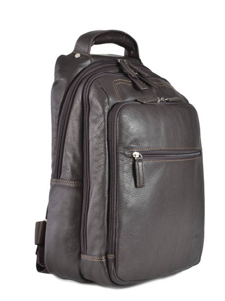 Backpack 2 Compartments + 15'' Pc Etrier Brown flandres EFLA07 other view 3