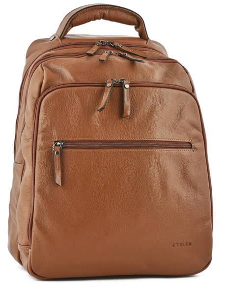 Backpack 2 Compartments + 15'' Pc Etrier Brown flandres EFLA07