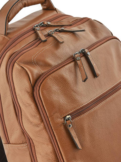 Backpack 2 Compartments + 15'' Pc Etrier Brown flandres EFLA07 other view 2