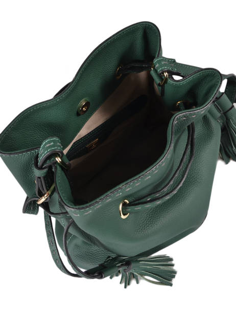 Leather Bucket Bag Tradition Etrier Green tradition EHER29 other view 4