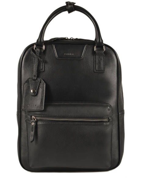 Leather Manhattan Business Backpack Etrier Black manhattan EMAN13