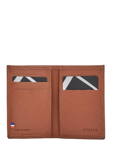 Leather Cardholder Madras Etrier Brown madras EMAD013 other view 1