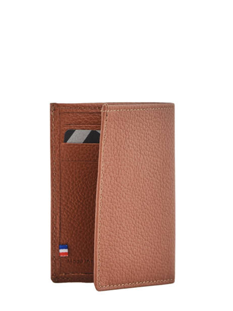 Leather Cardholder Madras Etrier Brown madras EMAD013 other view 2