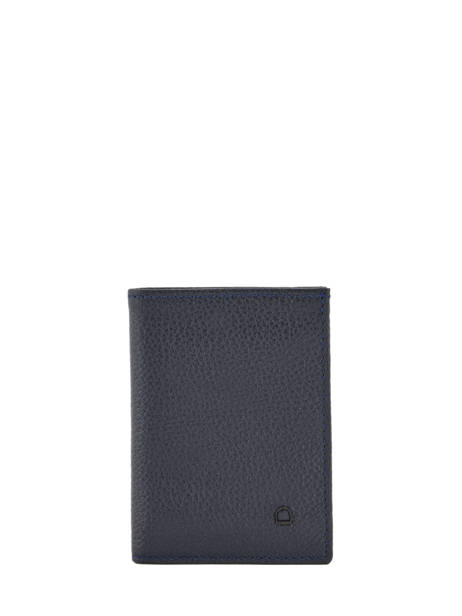 Leather Cardholder Madras Etrier Blue madras EMAD013
