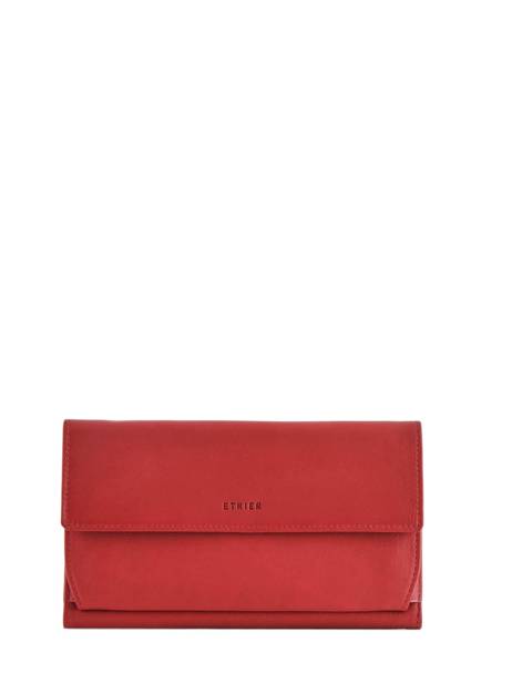 Continental Wallet Leather Etrier Red blanco 600903