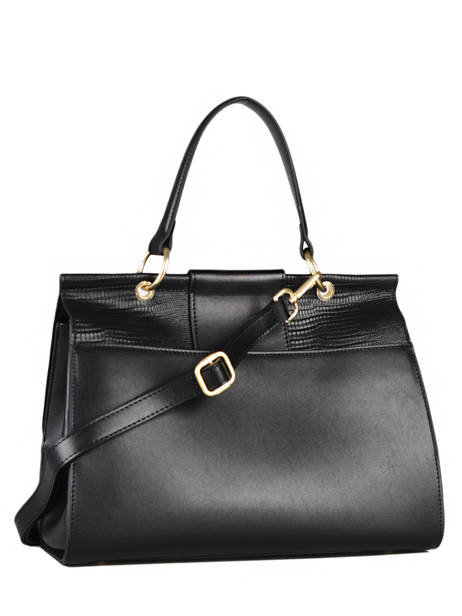 Leather Equilibre Top-handle Bag Etrier Black equilibre EEQU001L other view 3