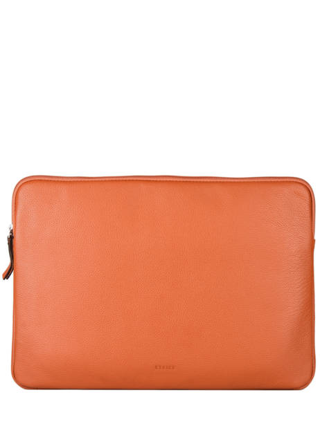 Housse Ordinateur Pc 15'' Cuir Etrier Orange flandres EFLA8835