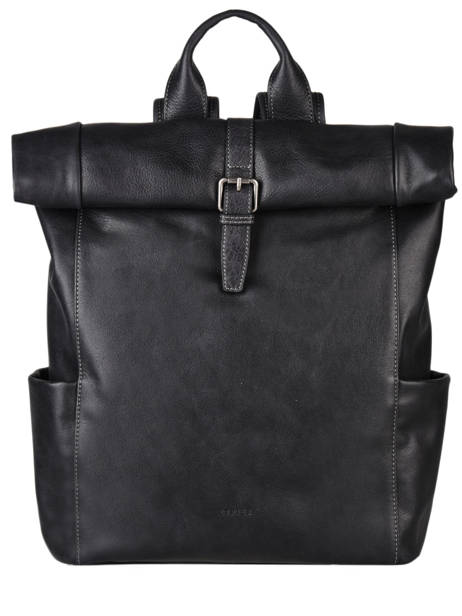 Sac Ã  Dos Spider 2 Compartiments Cuir Etrier Noir spider ESPI8102