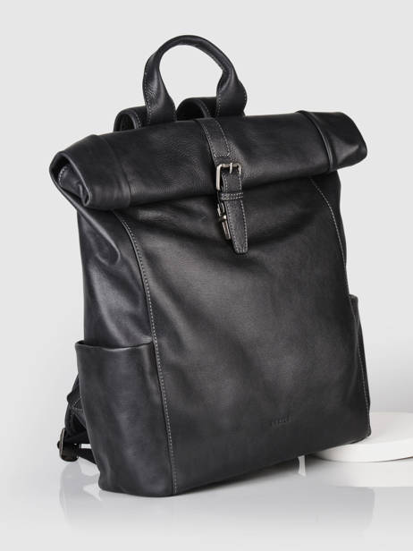 Sac Ã  Dos Spider 2 Compartiments Cuir Etrier Noir spider ESPI8102 vue secondaire 2